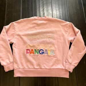 Pangaia Logo 365 Sweatshirt Crewneck Pink Women's Size XXS